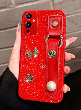 2026马年红色新款腕带适用oneplus一加9手机壳硅胶3V冬天2Pro保护套5至尊版软2喜庆12网红10R防摔5全包9R结婚