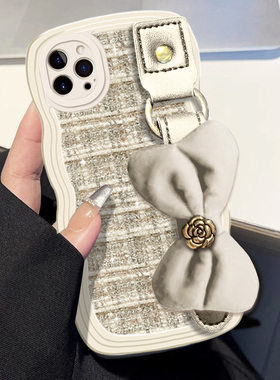 2025蛇年红色名媛小香风适用苹果iPhone16Promax手机壳女款15Pro过年6SPLus春节6s新年7喜庆16保护套X针织