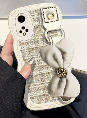 2025蛇年红色名媛小香风适用华为nova9手机壳新年p30结婚12i喜庆P60Art布艺荣耀60Pro过年8SE冬天MATE20PRO