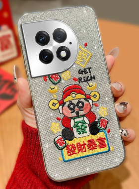 红色喜庆新年财神爷适用oneplus一加Ace2Pro手机壳过年Ace/2025年9女款12结婚Ace3Pro春节AcePro本命年Ace3V