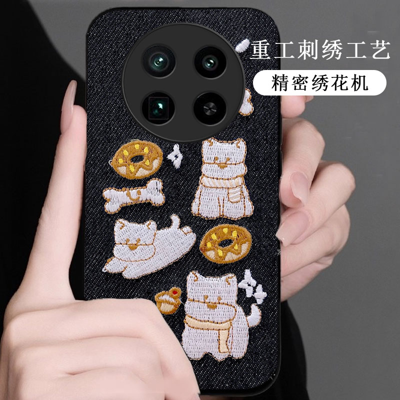 牛仔布艺刺绣，不掉色，不脱丝