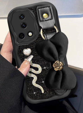 2025新年红色小香风适用华为nova12手机壳女款9Pro蛇年12Pro本命年荣耀30Pro布艺X40GT结婚X50i+针织50过年