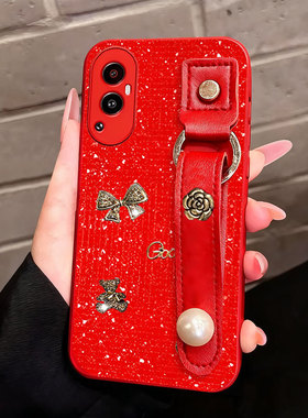 2026马年红色新款腕带适用OPPOReno10手机壳防摔A3i喜庆K12plus过年A1x春节14冬天A6max高级感A1活力版新品