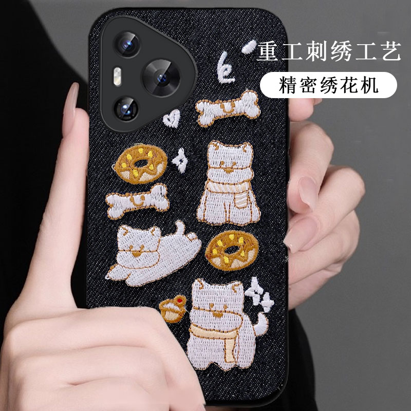 牛仔布艺刺绣，不掉色，不脱丝