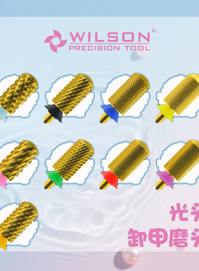 WILSON惠而顺6.6mm直筒光头镀钛4XC-2XF打磨工具美甲磨头安全型