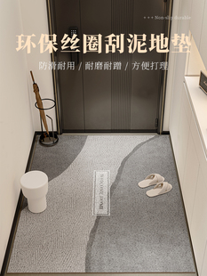 北欧风入户地垫进门丝圈蹭土门垫长方形满铺垫子家用玄关防滑脚垫