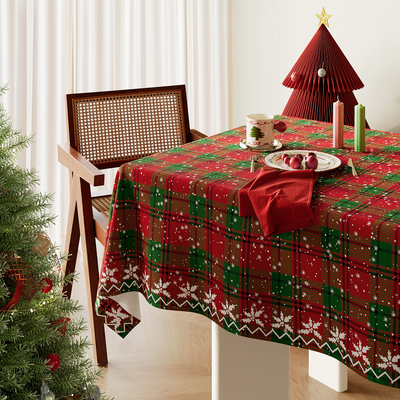 圣诞桌布新年防水防烫餐桌布