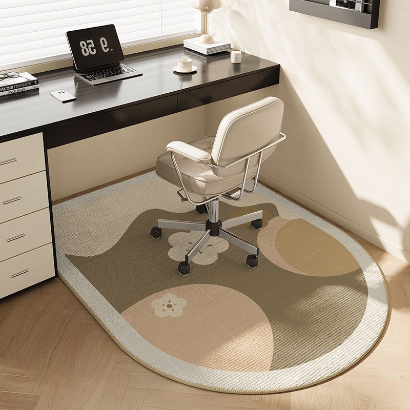 电脑椅子地垫化妆台地毯书房学习?椅垫圈绒防滑耐磨卧室滑轮脚垫
