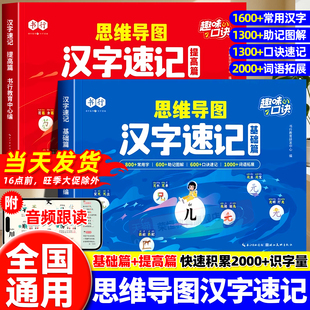 2025书行思维导图汉字速记儿童识字书小学生认识汉字偏旁部首结构专项训练汉字形象识字练习本思维导图快速记汉字生字组词练习题册