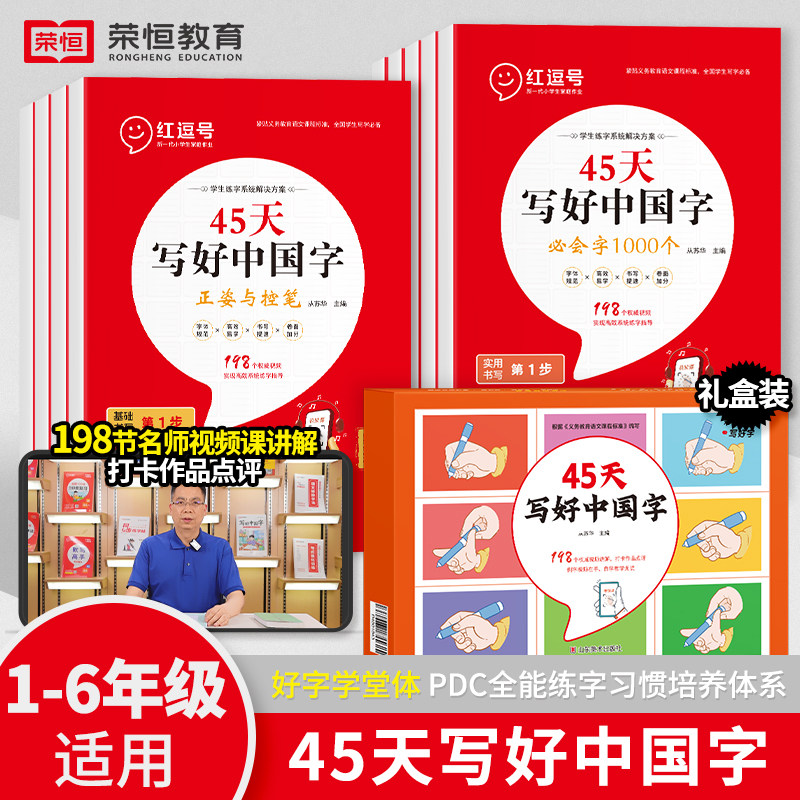 暑假作业45天写好中国字小学一二三四五六年级上下册基础笔画笔顺好词好句佳句范文写作技巧练字帖养成书写好习惯