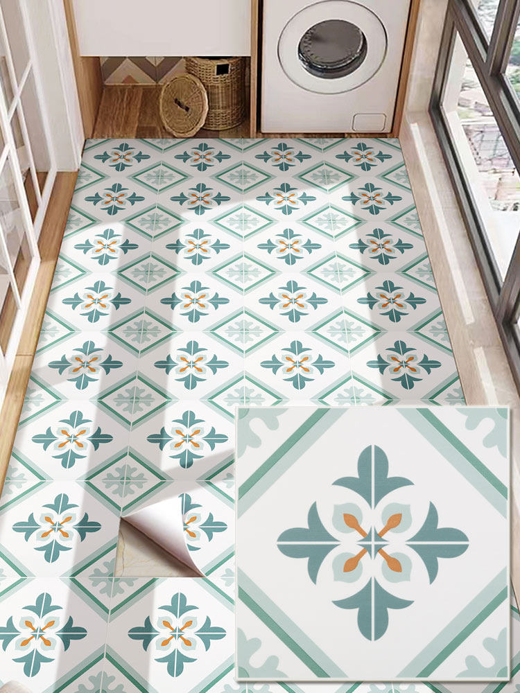 地面翻新地板贴彷瓷砖pvc地贴自粘家用阳台防水防滑地砖防滑耐磨