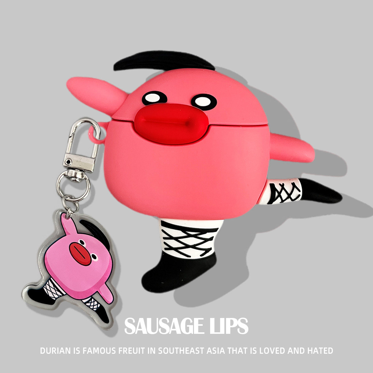 ins搞怪丑萌在逃疯子香肠嘴airpods4保护套airpod3适用苹果pro耳机壳二代无线蓝牙1第三代2代airpodpro四代盒