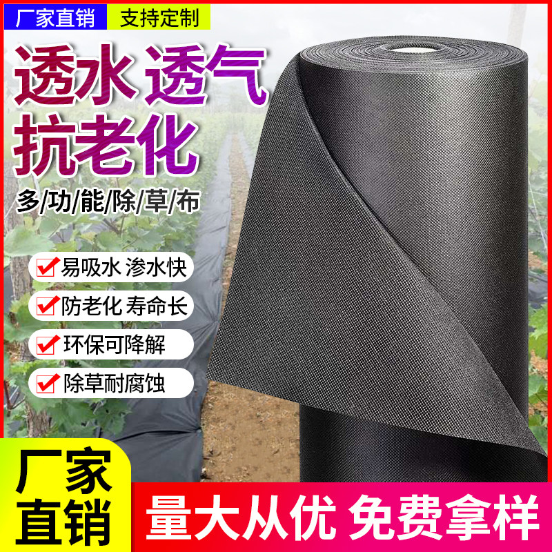 新型防草布农用厂家直销耐用遮草地膜槟榔果树果园盖草除草地布