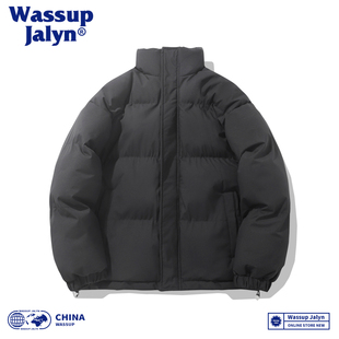 WASSUP 潮牌加厚立领棉衣男女宽松保暖面包棉服防风外套 JALYN冬季