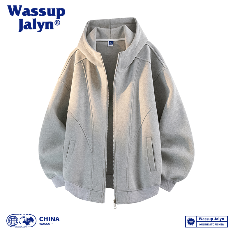 WASSUPJALYN美式高街开衫卫衣