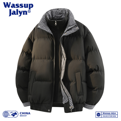 WASSUPJALYN美式格纹羽绒棉服