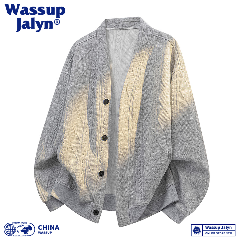 WASSUPJALYNN提花开衫卫衣