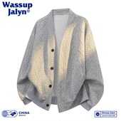 卫衣男士 WASSUP JALYNN提花开衫 日系秋冬针织上衣慵懒松弛感外套
