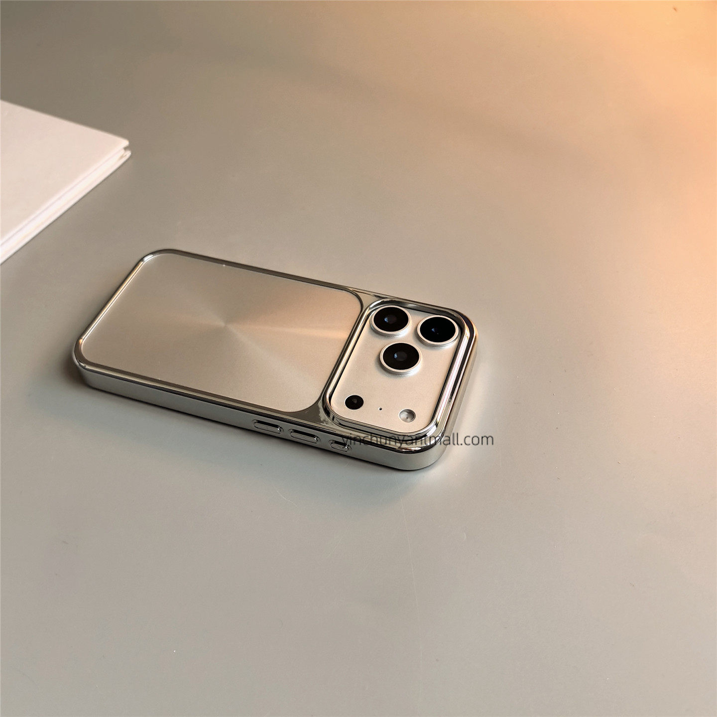 银色电镀极光适用苹果17手机壳半软17Promax软15pro简约16高级感iPhone15防摔14新款全包16pro男女13超好看