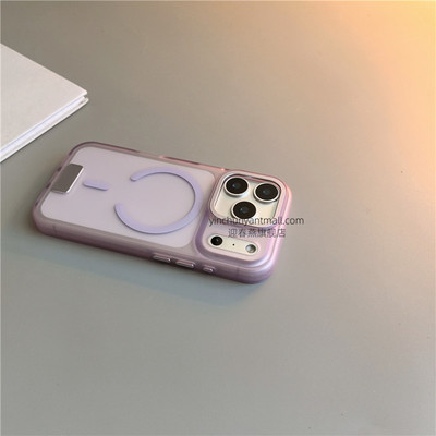 紫简沙磁吸适用苹果17手机壳硅胶16Pro透明15pro简约16高级感iPhone15防摔13新款17pro全包16promax男女14