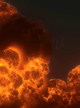 houdini20机场大爆炸工程pyro解算渲染 xpu渲染 自动发货