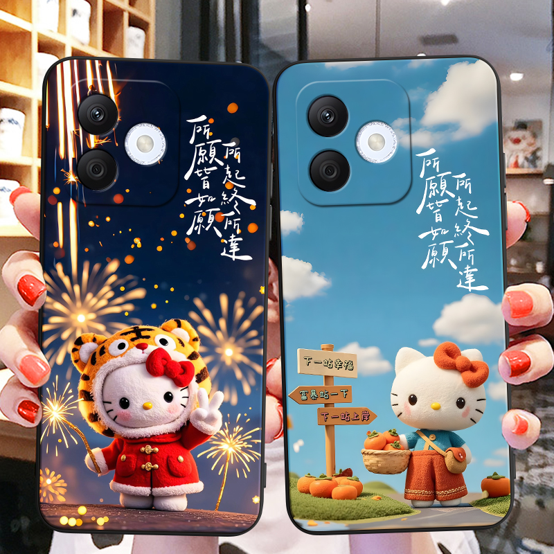 秋昊适用于华为荣耀x60i手机壳 X60l情侣HONOR×60i外壳X60i超萌LYN-AN00防摔荣誉x6oi文字lyn-an00卡通凯蒂