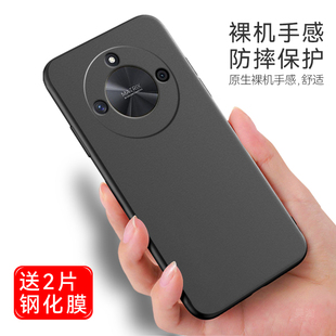 AN00硅胶防摔honorx5o纯黑 ALI 秋昊适用于华为荣耀x50手机壳荣誉x5o创意学生全包外壳h0nor男女新款 保护套
