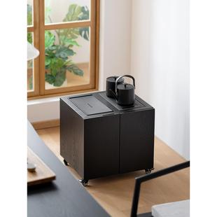 北方白蜡木短茶柜Wabi 实木边桌活动茶边柜自动供水小茶 Sabi风格