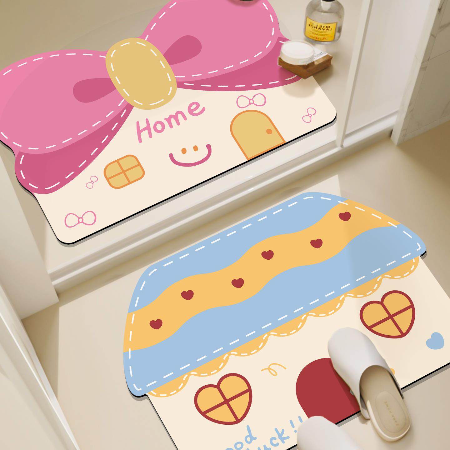 多巴胺韩式浴室地垫卫生间吸水防滑垫门口垫子家用厕所硅藻泥脚垫