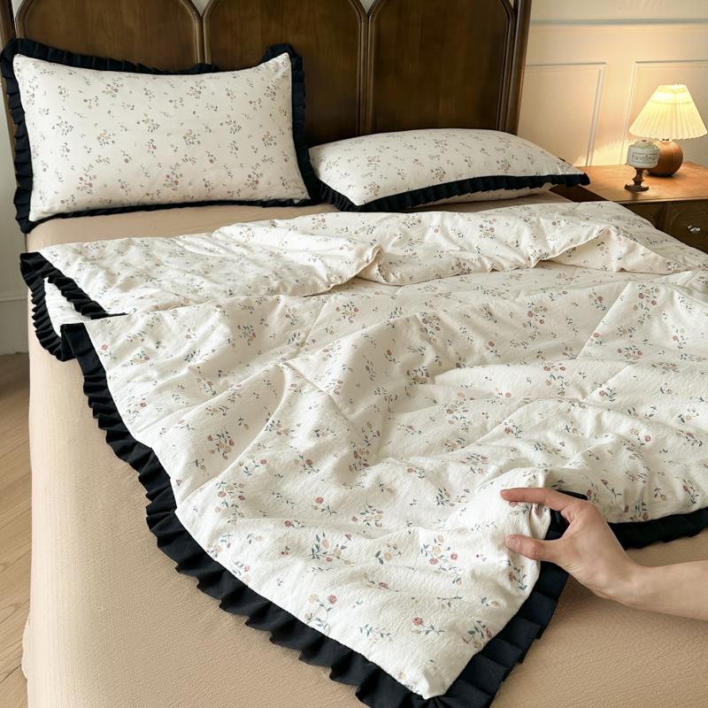 A类纯棉双层纱夏凉被棉被被芯空调被春秋被床盖学生宿舍单人被子4