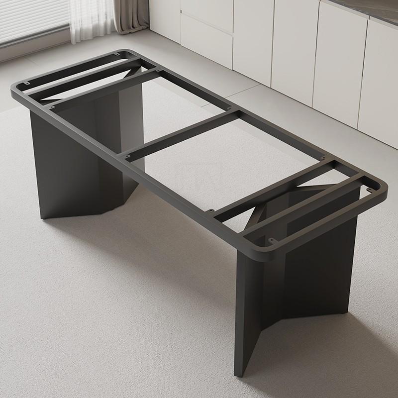 简约金属桌腿支架不锈钢餐桌脚大理石底座奢石茶桌架子岩板桌子腿