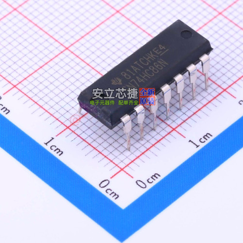 逻辑门 SN74HC86N DIP-14 TI/德州 电子元器件配单全新原装