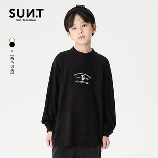 新款 男女童2025秋装 百搭简约上衣 T恤打底衫 suntomorrow儿童长袖
