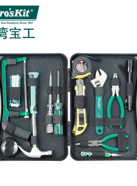 台湾宝工  PK-2015 基本多功能维修工具组家用工具组合 16件套装