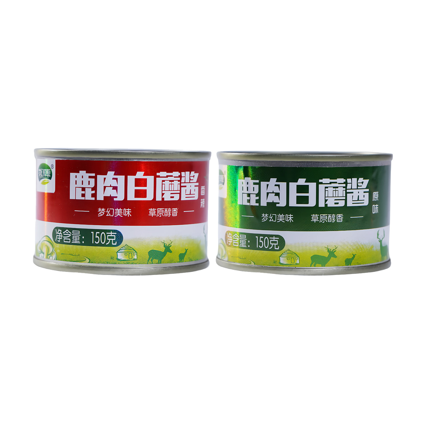 梦幻草原 鹿肉白蘑酱150g/罐特产蘑菇酱拌面拌饭酱鹿肉酱10罐礼盒