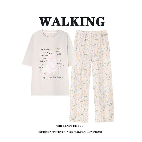 睡衣带胸垫一体女款夏季