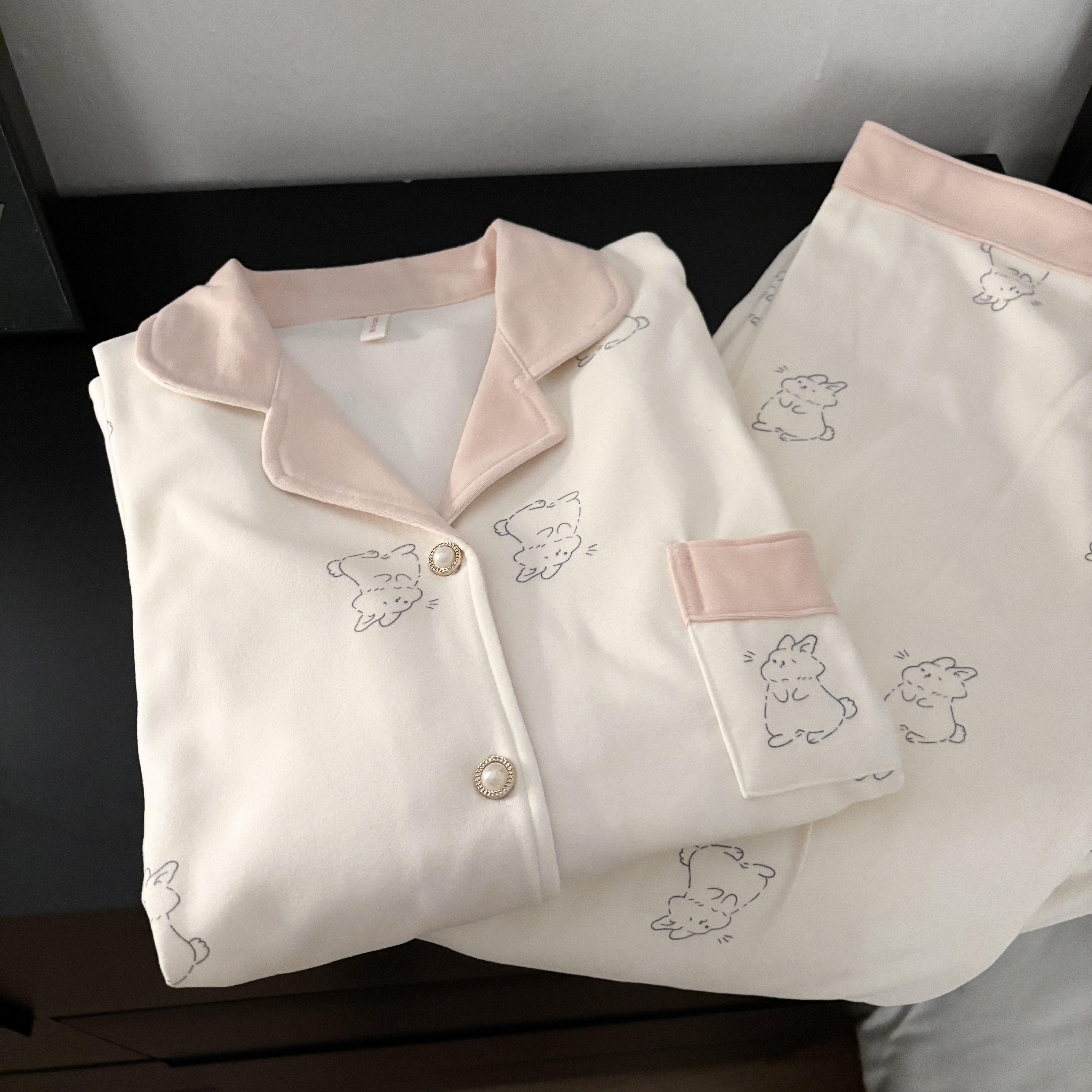 双面德绒睡衣女秋冬款加厚保暖