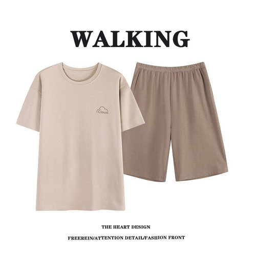 情侣睡衣夏纯棉短袖短裤2026