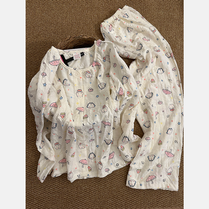 长裤睡衣女套装宽松舒适家居服