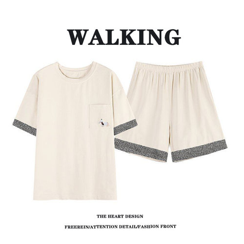 情侣睡衣纯棉夏季短袖2026新款