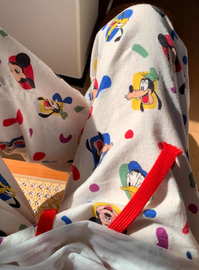 WALKING卡通米奇纯棉睡裤女2025年新款春秋季柔软亲肤遛弯家居裤