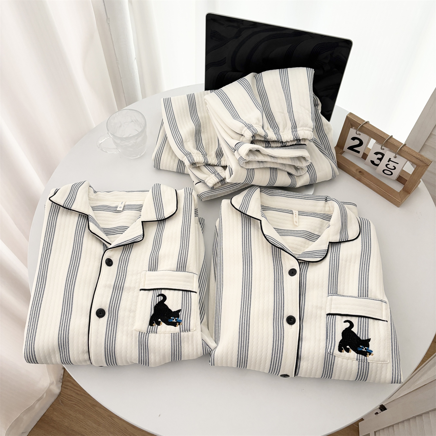 空气棉夹层男士睡衣秋冬季ins