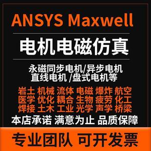 电机设计代做ANSYS Maxwell Jmag MotorCAD电机电磁多物理场仿真