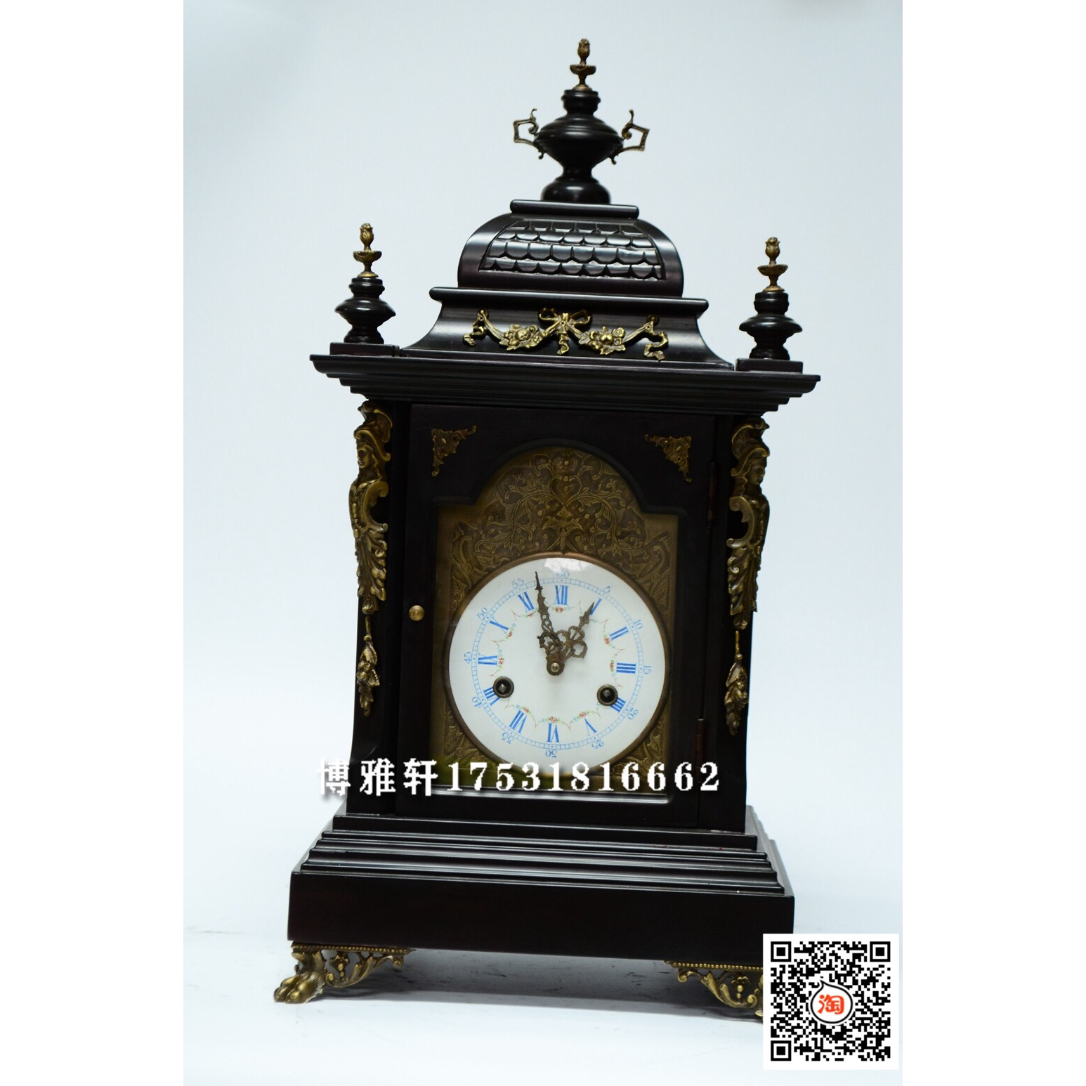 钟古典机芯纯铜表芯木质机芯报时座钟仿古董故宫老钟摆件电影道具