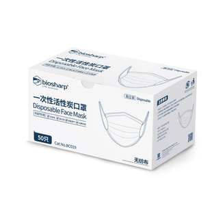biosharp 活性炭口罩 四层 BC019 独立包装 50片/盒