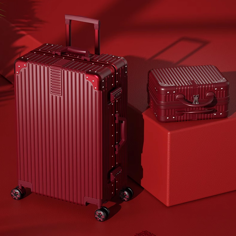 结婚行李箱新娘陪嫁箱红色拉杆箱