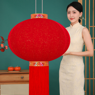 结婚大红灯笼挂饰大门口全红满天星阳台厂企单位新年春节挂件装饰