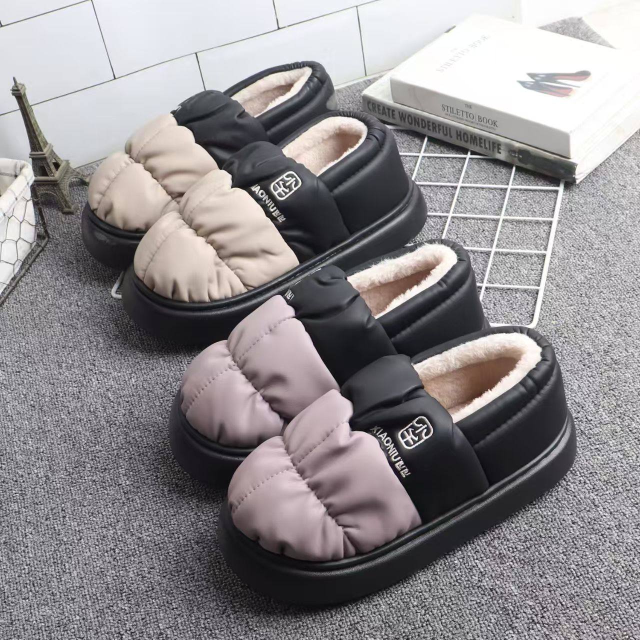 厚底包跟情侣棉拖鞋女冬季新款室内居家用防水防滑保暖棉鞋外穿男,居家布艺,居家棉拖/棉鞋,淘宝优惠券,粉丝福利购,淘宝优惠卷