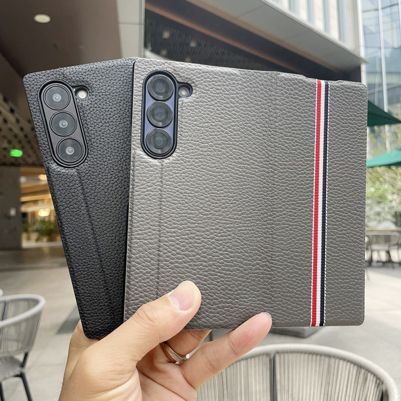 三星Z Fold6折叠屏手机壳Fold6汤姆布朗翻盖式皮套适用zfold6全包限量版商务支架保护套磁吸全包简约超薄外壳