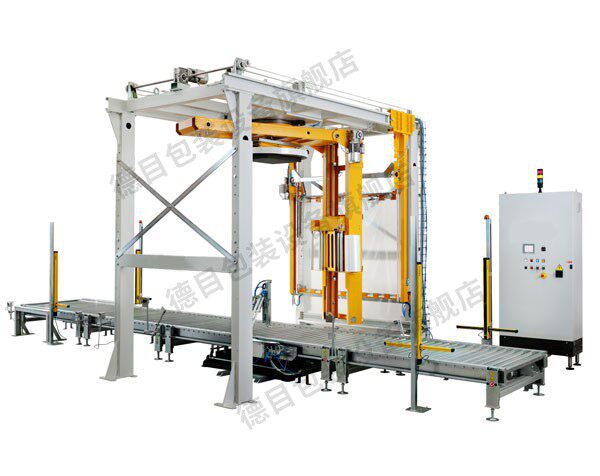 上海厂家悬臂在线缠绕包装机缠绕膜包装机流水线缠绕机